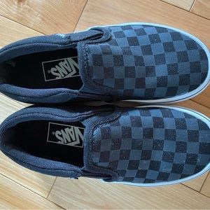 Vans Kids slip on checkerboard shoe size 12